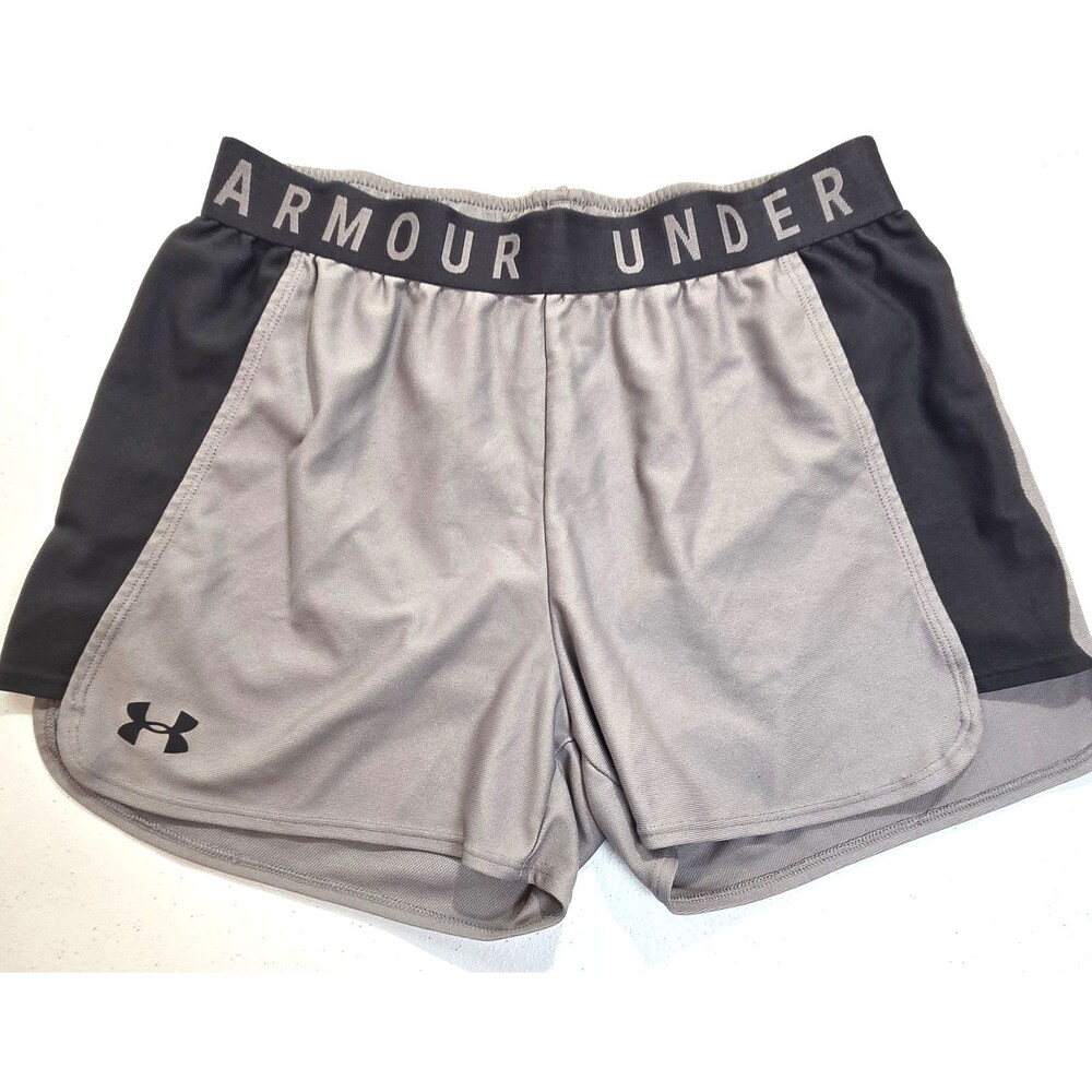 Under Armour Running Shorts Women’s Sz Small Gray Loose Fit Athleisure Heatgear
